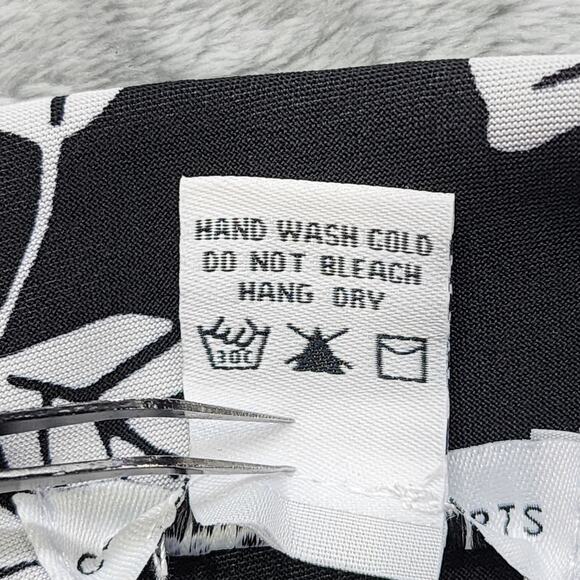 Classic Concepts Skirt Womens S Black White Floral Tie Front Pencil Stretch - Picture 5 of 8